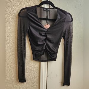 Rebel Sugar Glitter- Mesh Long Sleeve